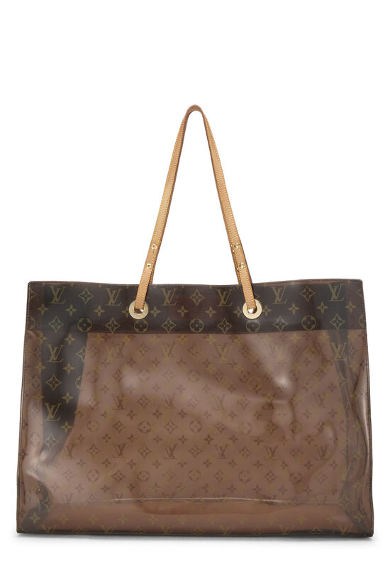 Brown Monogram Vinyl Ambre Cabas GM , , large image number 0