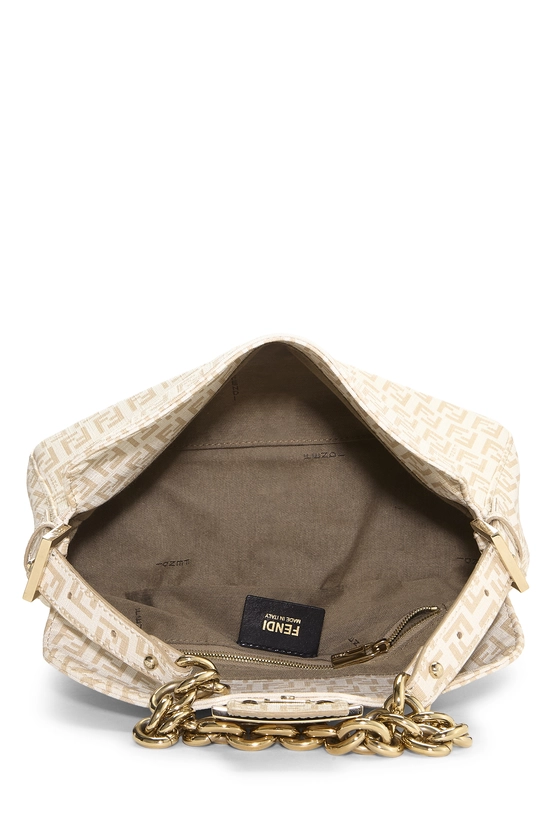Beige Zucchino Coated Canvas Shoulder Bag, , large image number 5