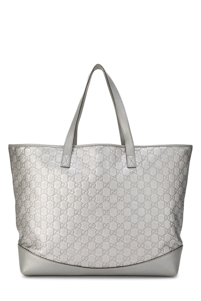 Silver Guccissima Joy Tote Large