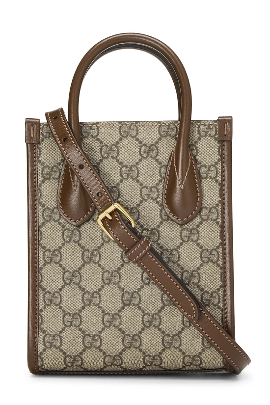 Brown GG Supreme Canvas Interlocking G Tote Mini, , large image number 3