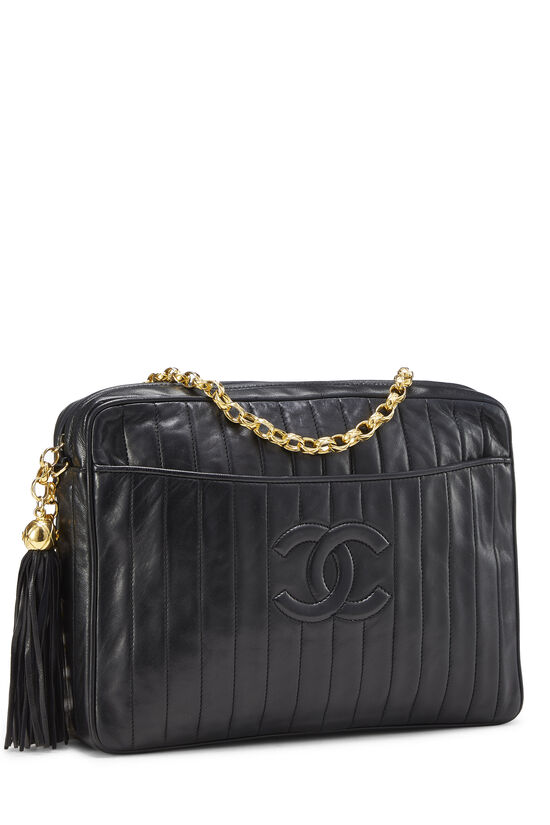 Vintage Chanel Black Lambskin Camera Bag Shoulder Bag With -  Israel