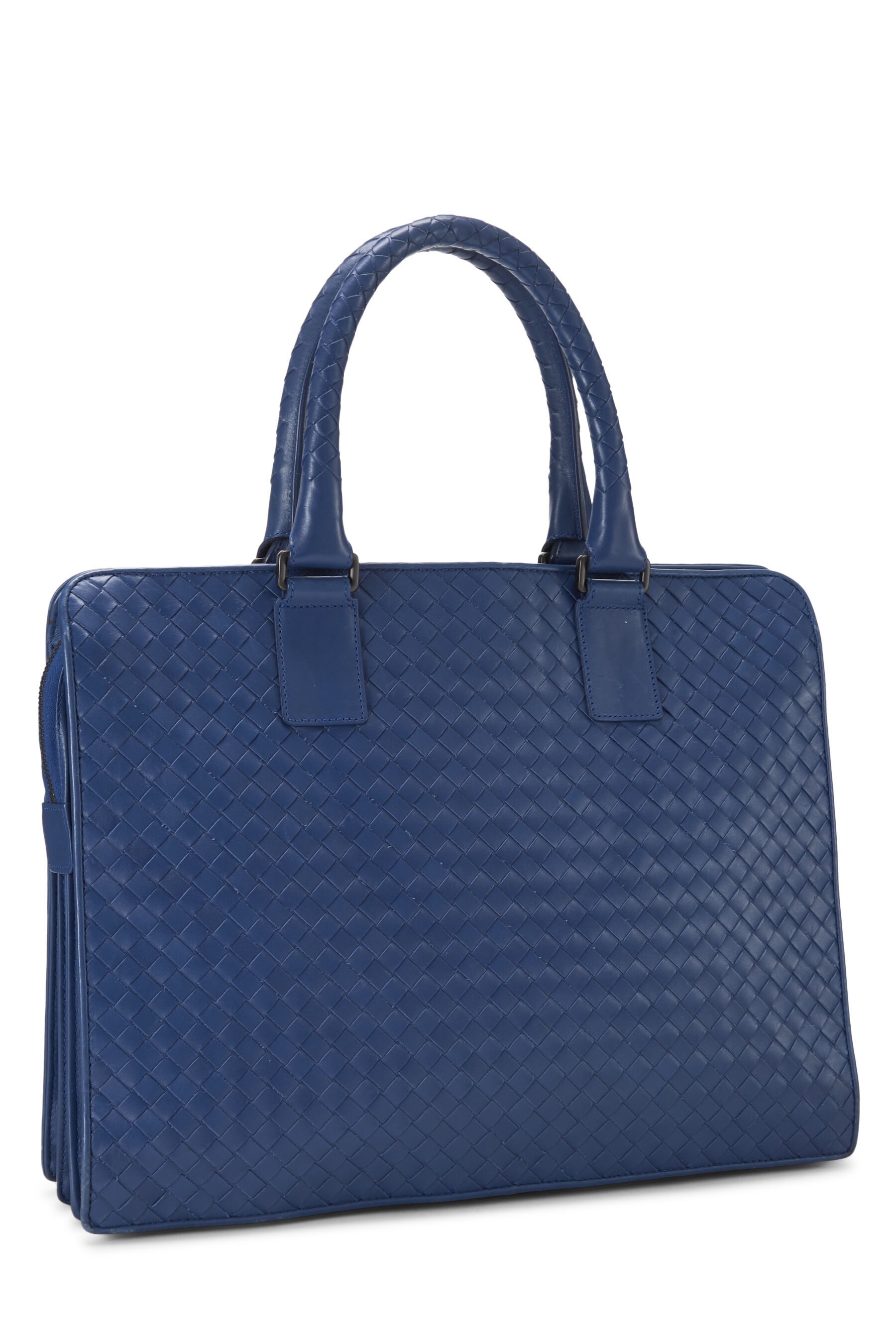 Pre-Owned Blue Intrecciato Briefcase Q1B01E1ENB000