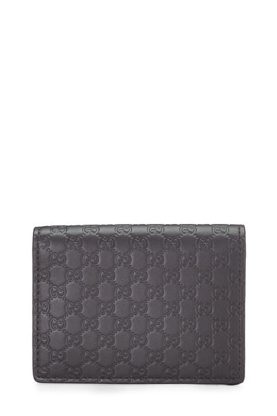 Brown Microguccissima Leather Compact Wallet