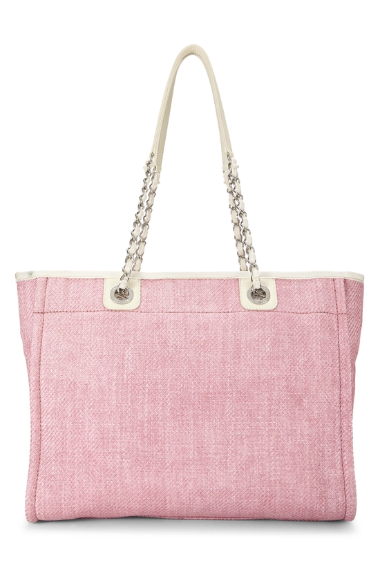 Pink Raffia Deauville Shopping Tote Small , , large image number 3