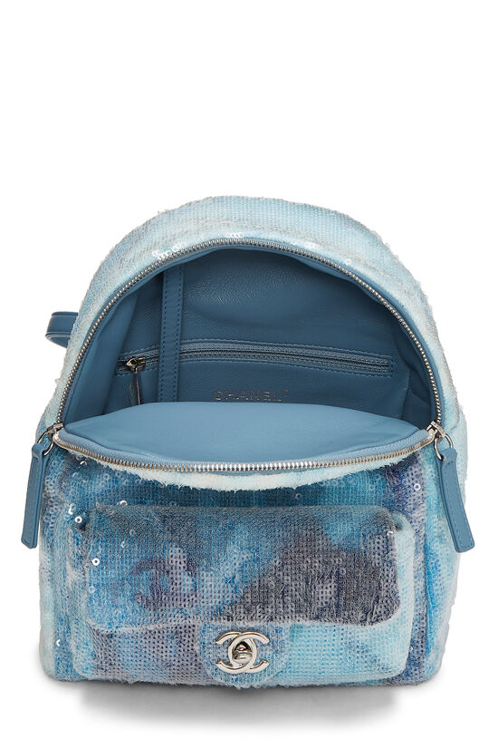 Blue Sequin Waterfall Backpack, , large image number 6