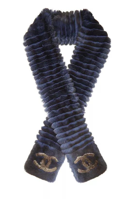 Blue Fur 'CC' Muffler, , large image number 0