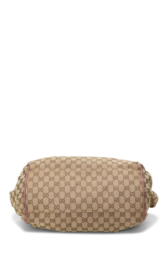 Pink Original GG Canvas Sukey Boston Handbag, , large image number 4