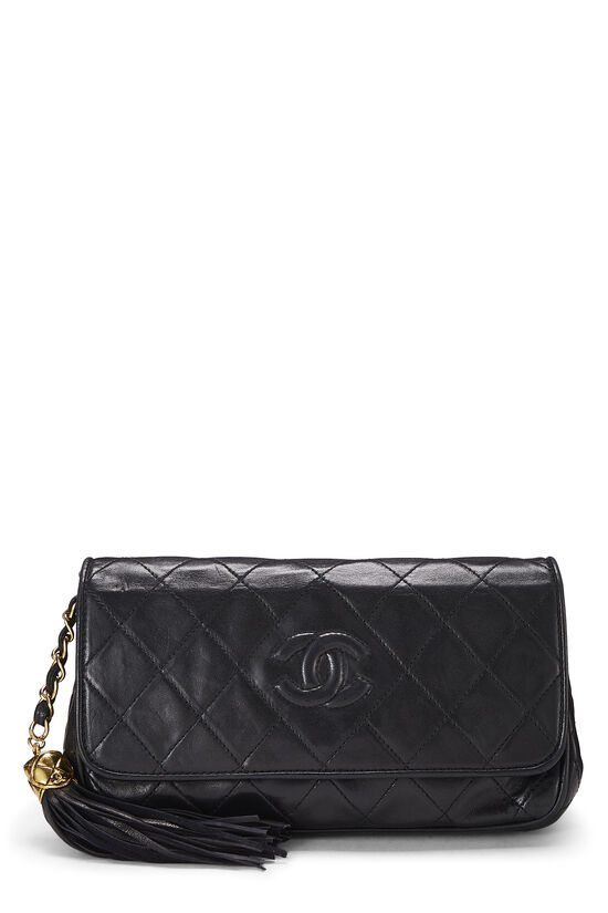 Black Quilted Lambskin Clutch, , large image number 0