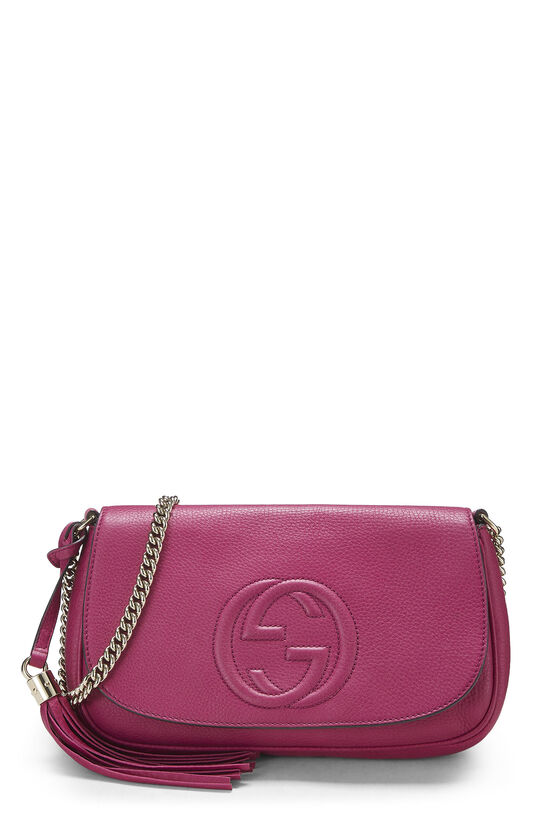 Pink Grained Leather Soho Chain Flap Crossbody, , large image number 0