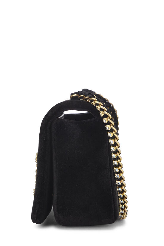 Black Velvet 'CC' Flap Bag Mini, , large image number 3