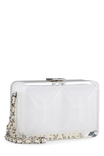 White Acrylic Minaudiere, , large