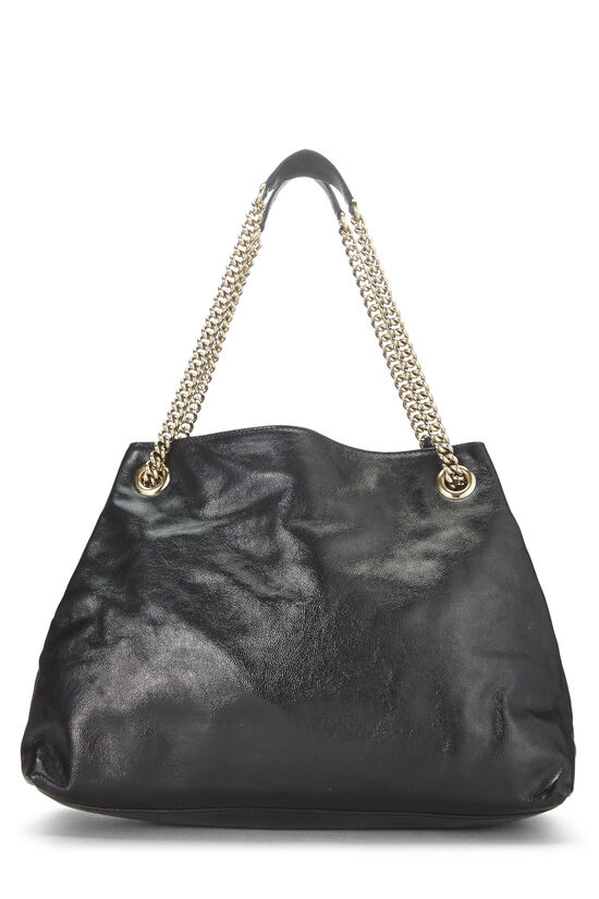 Black Patent Leather Soho Chain Tote, , large image number 3