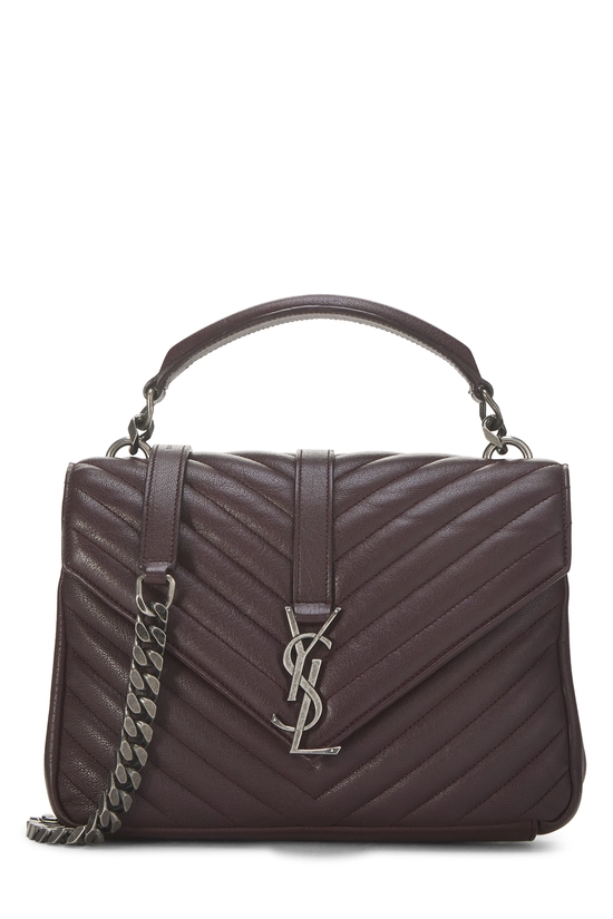 Burgundy Chevron Leather College Medium, , large image number 0