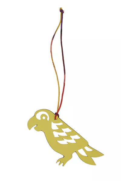 Bordeaux Epsom & Lime Togo Reversible Petit H Parrot Charm