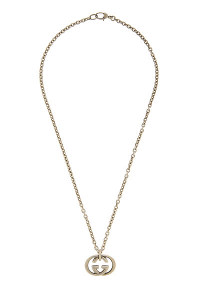 Silver Interlocking GG Necklace