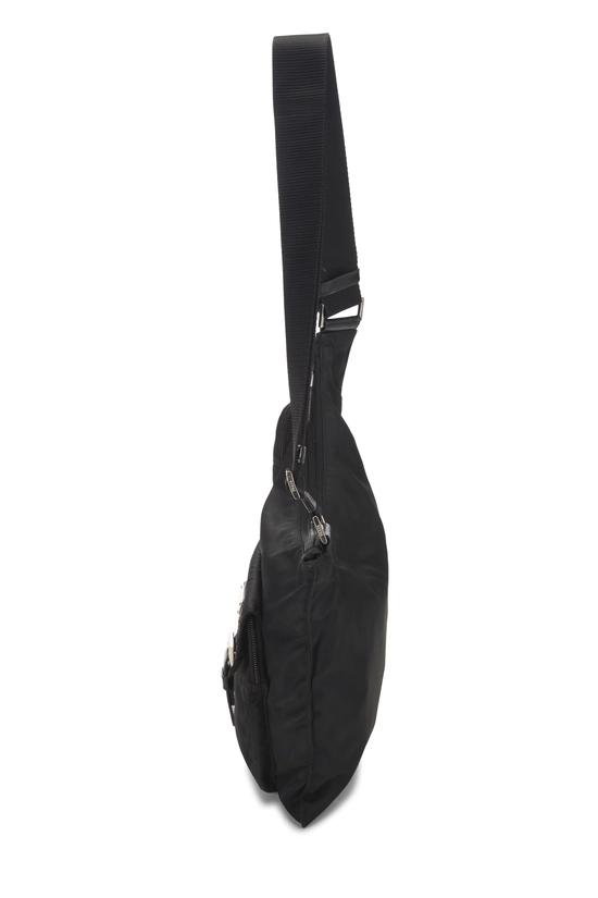 Black Nylon Messenger Bag, , large image number 2