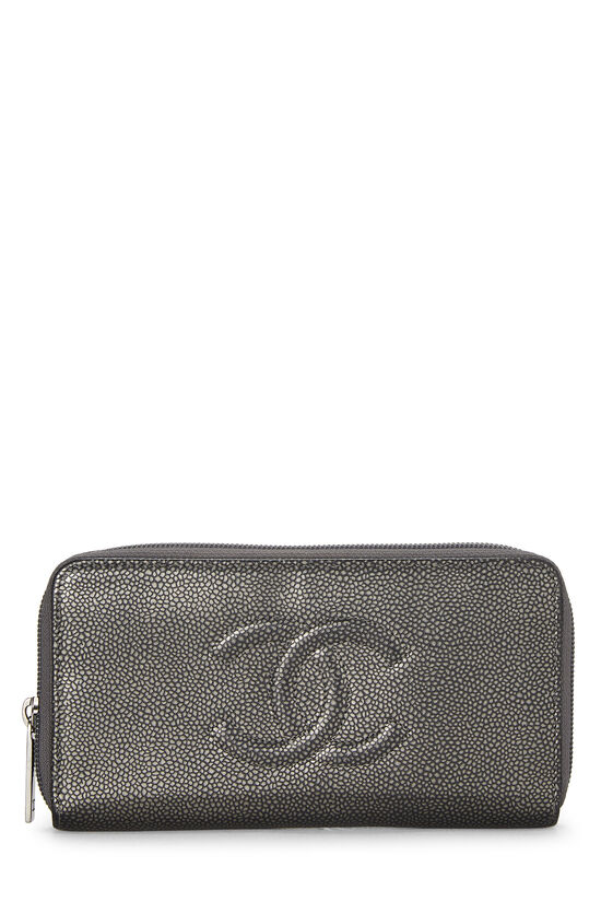 Silver Caviar Timeless 'CC' Wallet, , large image number 0