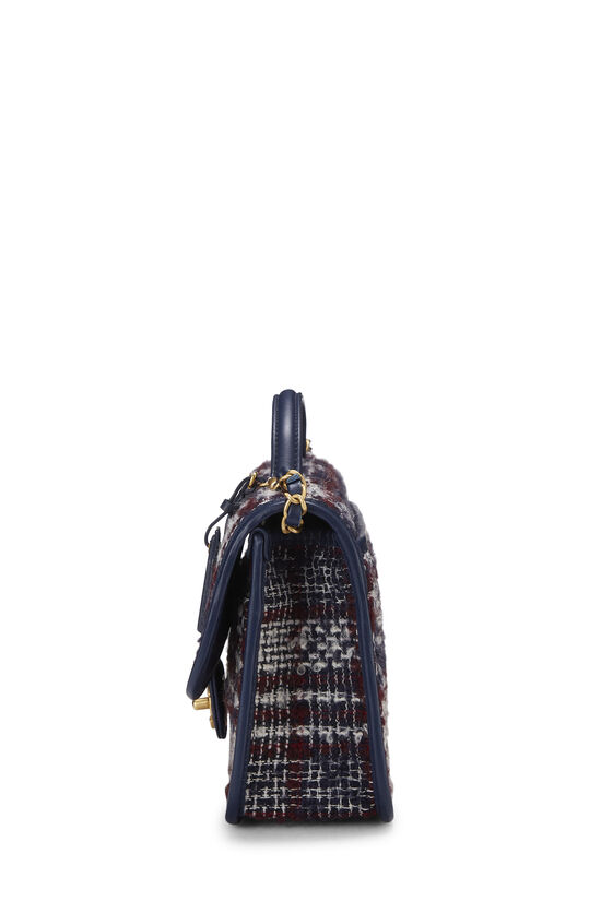 Multicolor Tweed School Memory Top Handle Flap Bag Small, , large image number 2
