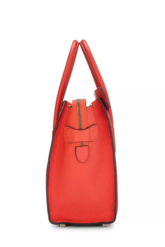 Red Drummed Calfskin Luggage Micro, , large image number 2