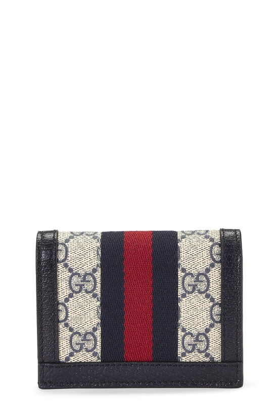Navy GG Supreme Ophidia French Wallet, , large image number 2