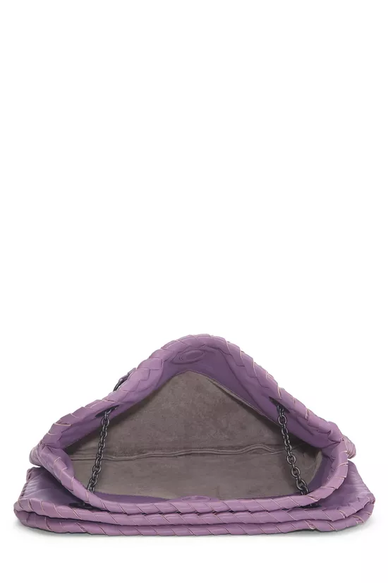 Purple Intrecciato Duo Chain Bag, , large image number 5