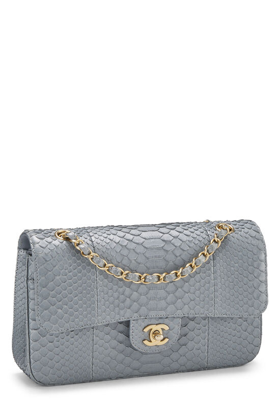 Handbags Chanel Chanel Classic Blue Python Bag