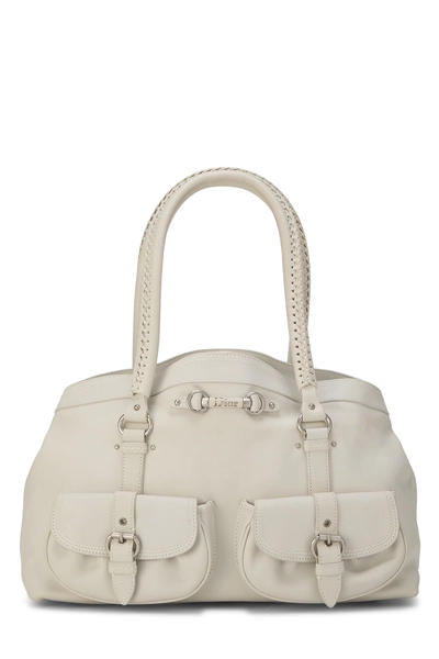 White Calfskin My Dior Frame Bag