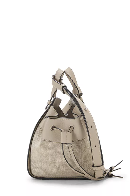 Grey Canvas Hammock Drawstring Bag Mini, , large image number 2