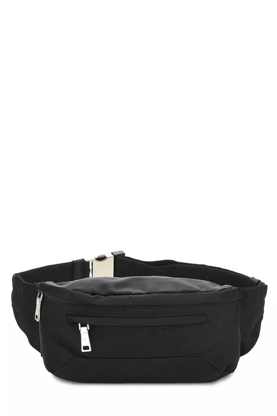 Black Nylon Belt Bag, , large image number 0