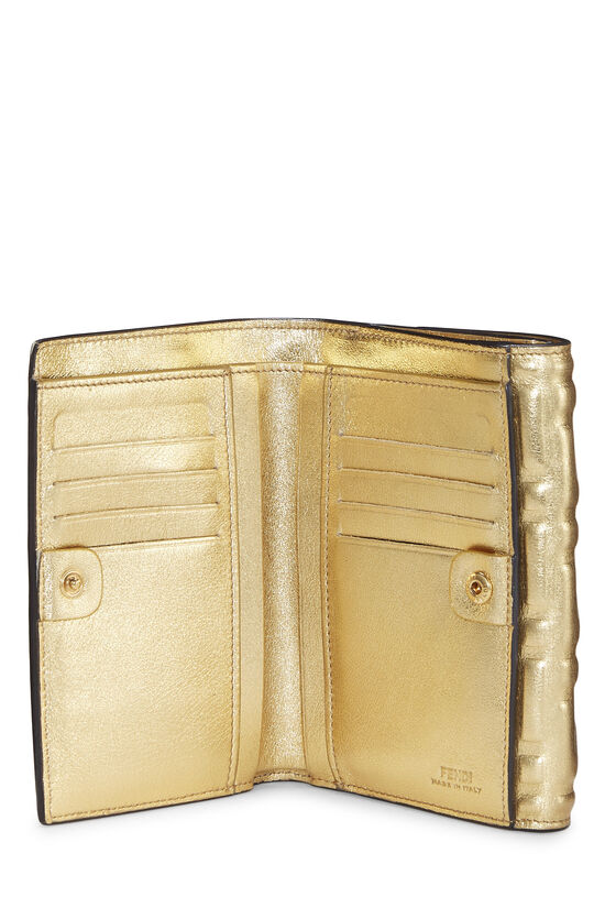 Gold Zucca Embossed Compact Wallet, , large image number 3