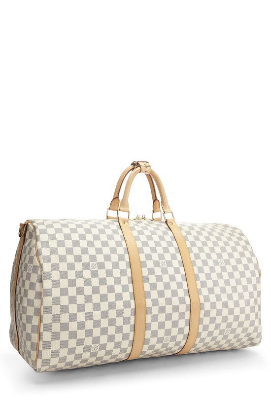 Louis Vuitton Damier Azur Keepall Bandouliere 55 Luggage at