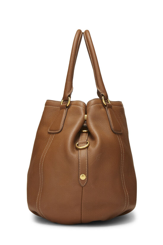 Brown Vitello Daino Convertible Handbag Medium, , large image number 2