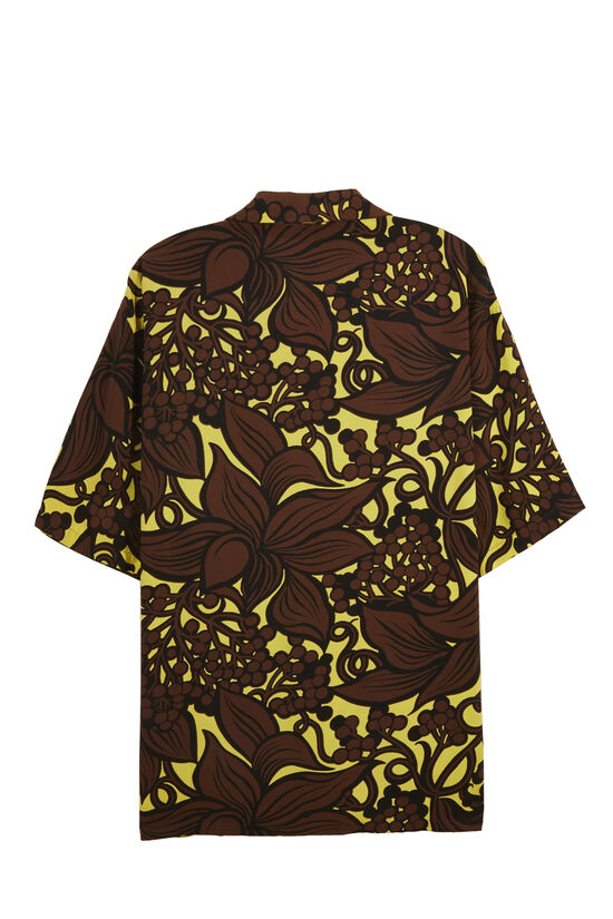 Brown Graphic McGregor Hawaiian Shirt, , large image number 1
