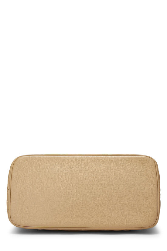 Chanel Beige Quilted Caviar Medallion Tote Q6B02H0FIB175 | WGACA