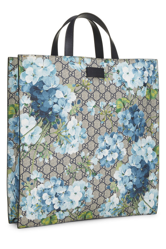 Blue GG Blooms Supreme Canvas Two-Way Tote, , large image number 1