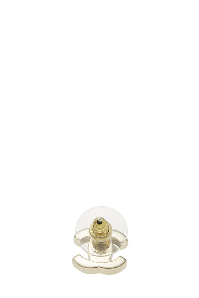 Gold 'CC' Turnlock Earrings XS, , large