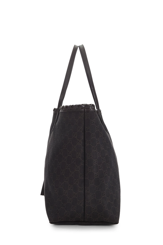Brown GG Canvas Bamboo Tote, , large image number 2