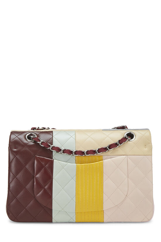 Beige & Multicolor Quilted Lambskin Flower Classic Double Flap Medium, , large image number 5