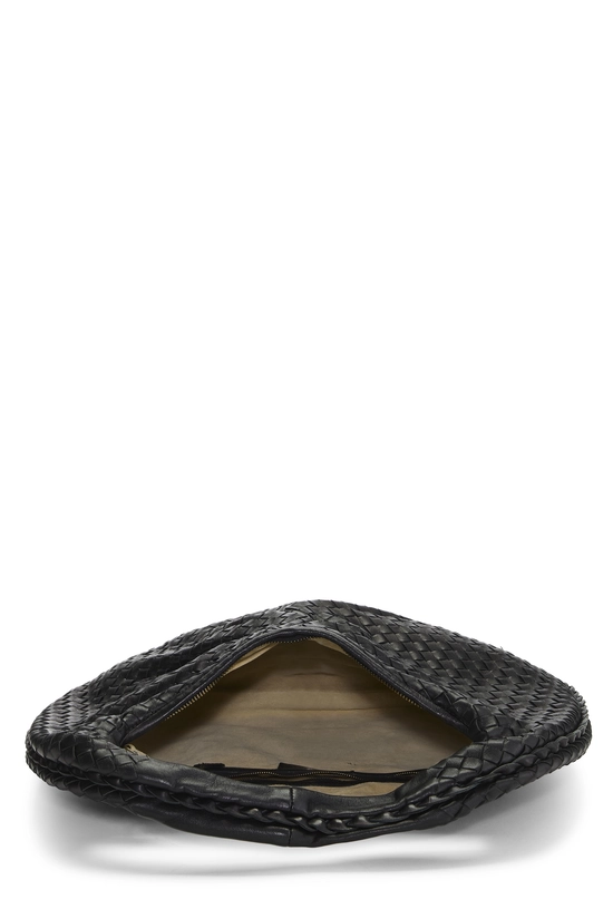 Black Pleated Intrecciato Veneta Hobo Medium, , large image number 5