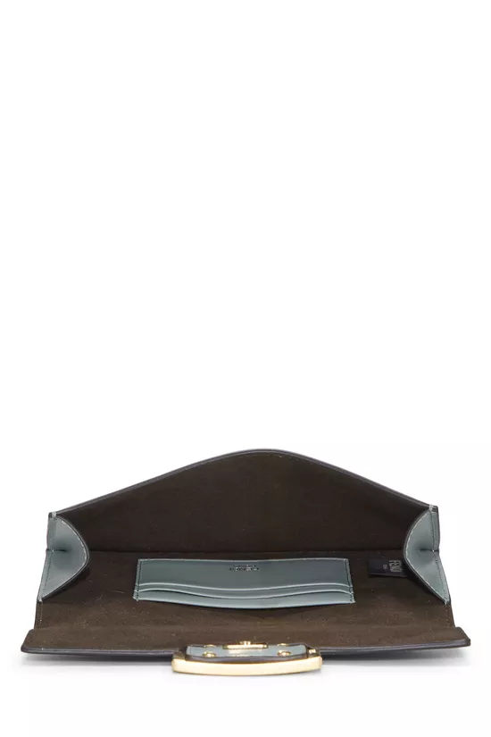 Green Leather Flat Baguette Bag Mini, , large image number 6