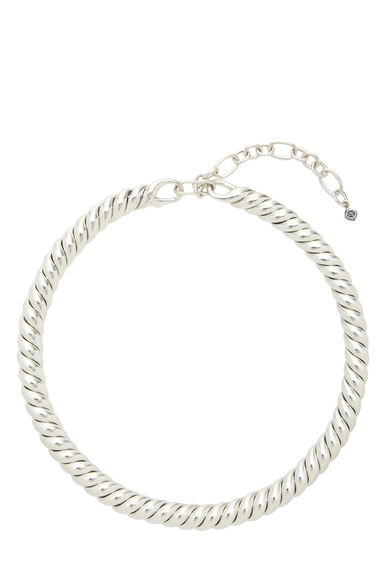 Silver Sculpted Cable Necklace 8.5mm, , large image number 0