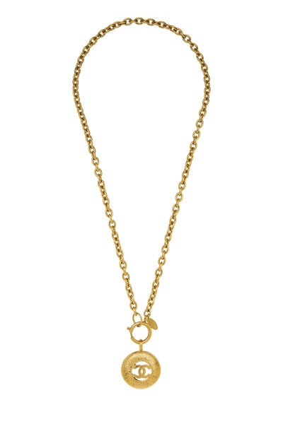 Gold 'CC' Sunburst Necklace