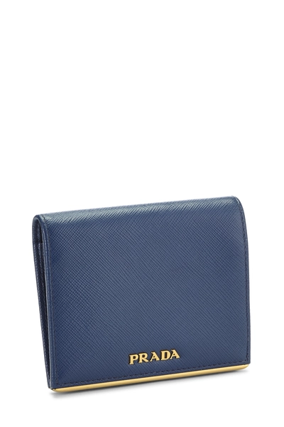 Blue Saffiano Compact Wallet, , large