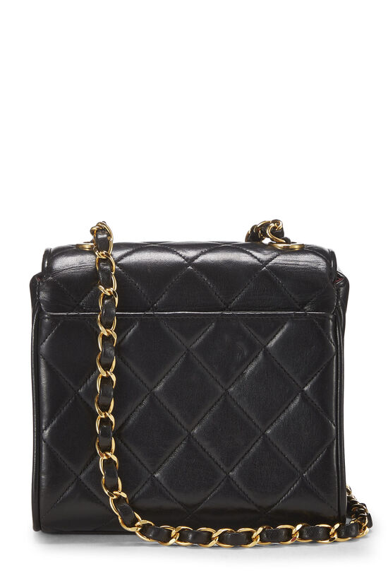 Chanel Black Quilted Lambskin Half Flap Mini Q6B0271IK9462 | WGACA