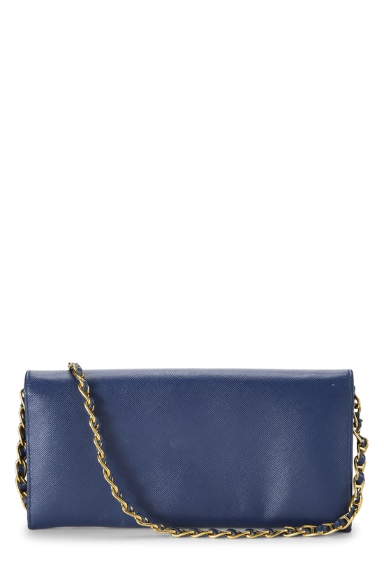 Blue Saffiano Leather Wallet On Chain (WOC), , large image number 2