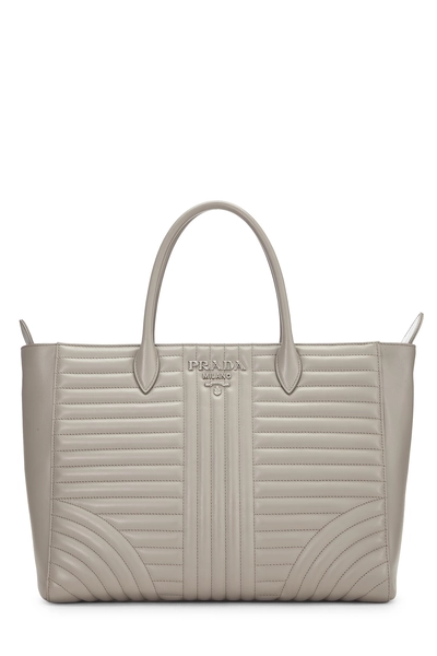 Grey Calfskin Diagramme Convertible Tote