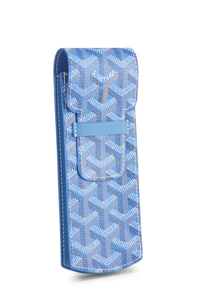 Blue Goyardine Coated Canvas Sunglasses Case, , large