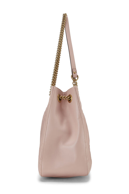 Pink Leather GG Marmont Chain Tote, , large image number 2