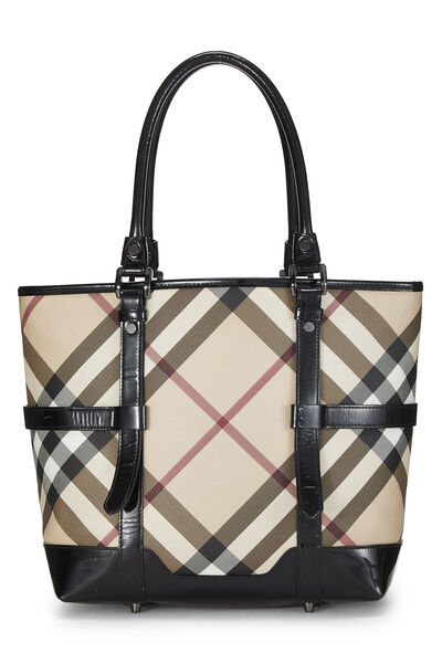 Beige Nova Check Denham Tote Medium 