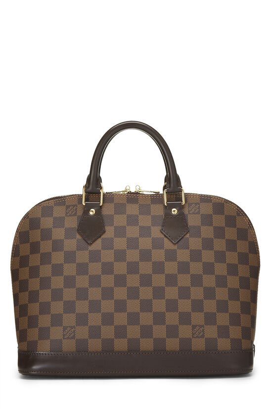 Louis Vuitton Alma Damier Ebene Shoulder Bag BB Brown Canvas